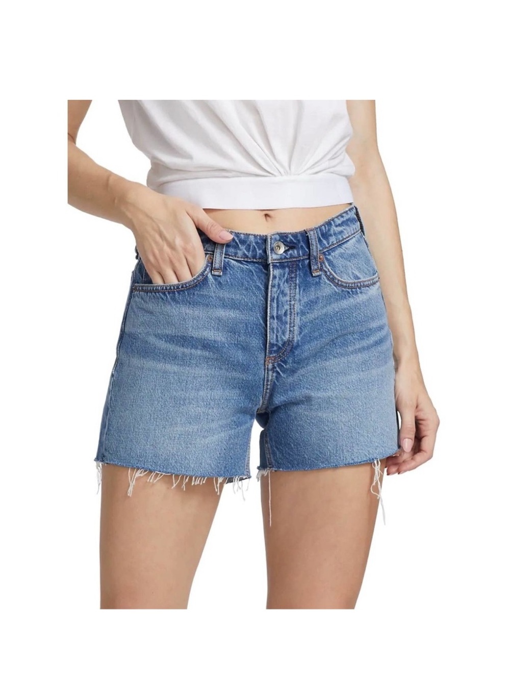 Rag & Bone Dre Low-Rise Short in Clean Peony